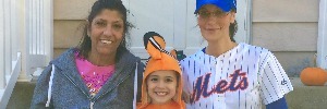 Chronic Illness: When Your Mother Is Also a Caretaker Nicole's mother, her son, and Nicole in a baseball cap.