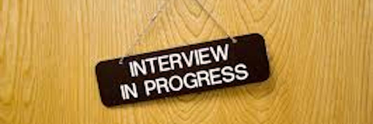 sign that says interview in progress
