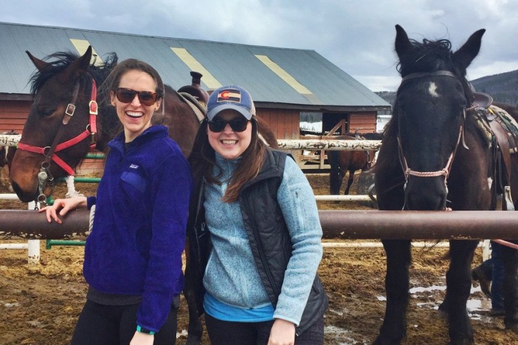 Katie Jo Ramsey, right, with her friend, Bess.