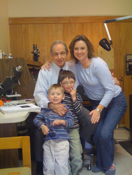 Laura Richards with her sons and Dr. Walton