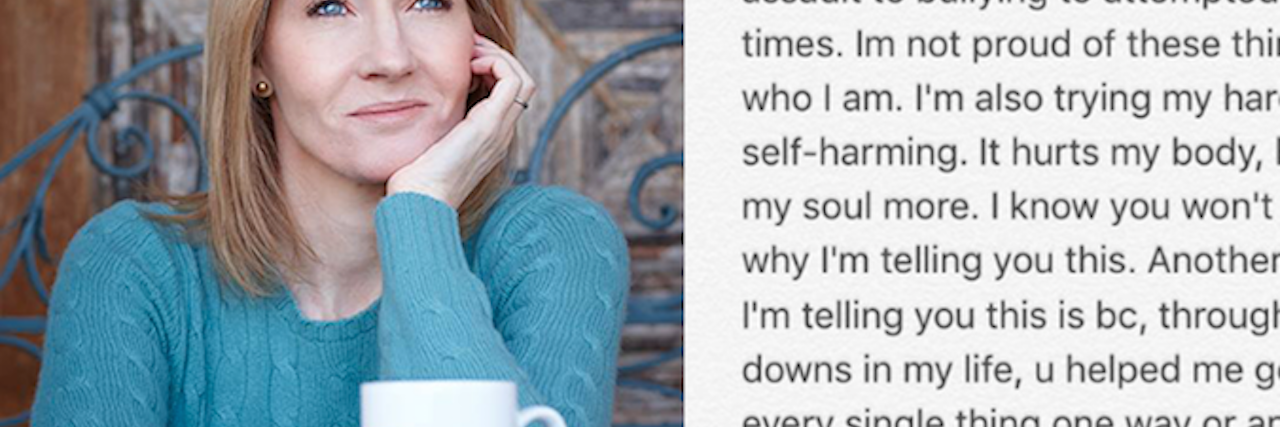 J.K Rowling Responds to Depressed Fan With Patronus Tattoo