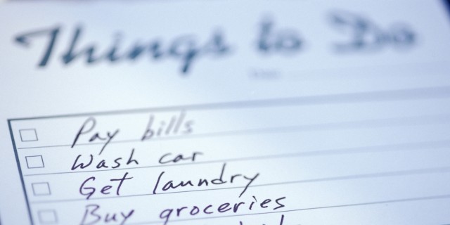 Why Having a Chronic Condition Makes You Rethink Your Daily Routine to do list "pay bills, wash car, get laundry, buy groceries, pick up kids"