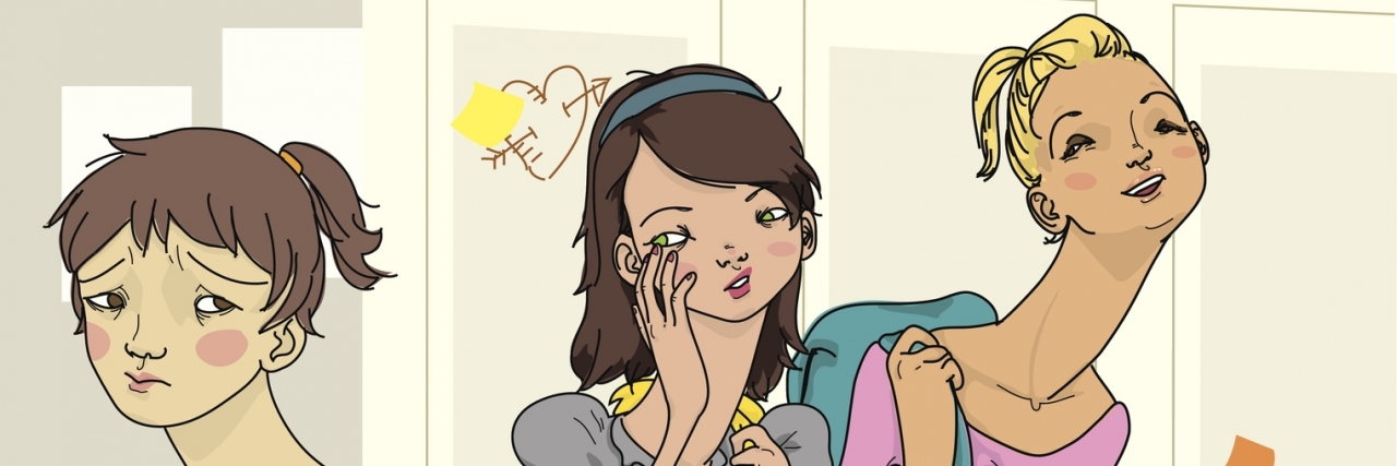 A Thank You Letter to the Peers Who Bullied Me Over My Panic Disorder Two girls teasing another girl in school.