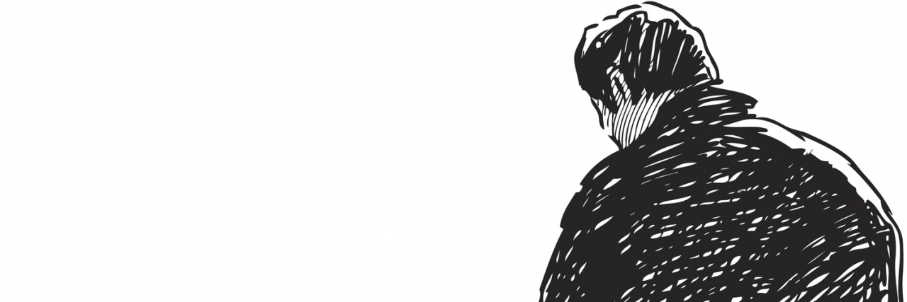 Being a Dad and Husband With Mental Health Issues and Anxiety Attacks Vector drawing of a father with his son on a walk in the city park.