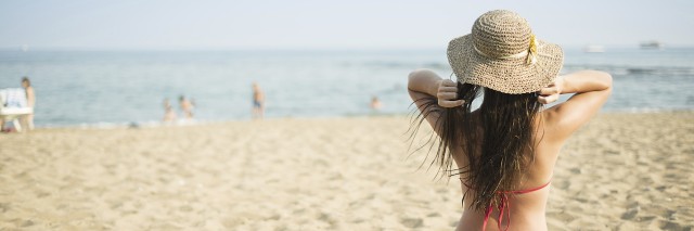 Woman on the summer beach