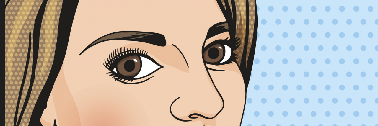 Epilepsy and Weight Gain: When People Ask Why I'm Fat comic of woman with an air thought bubble