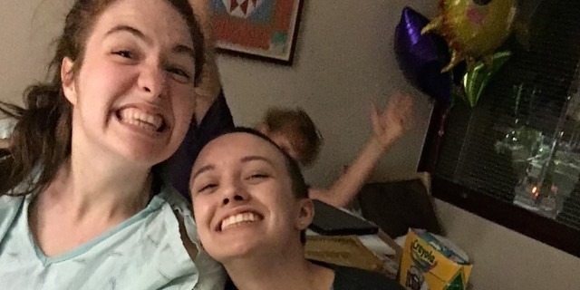 The Ugly Truths of My Illnesses Shouldn’t Be Taboo two friends smiling at hospital