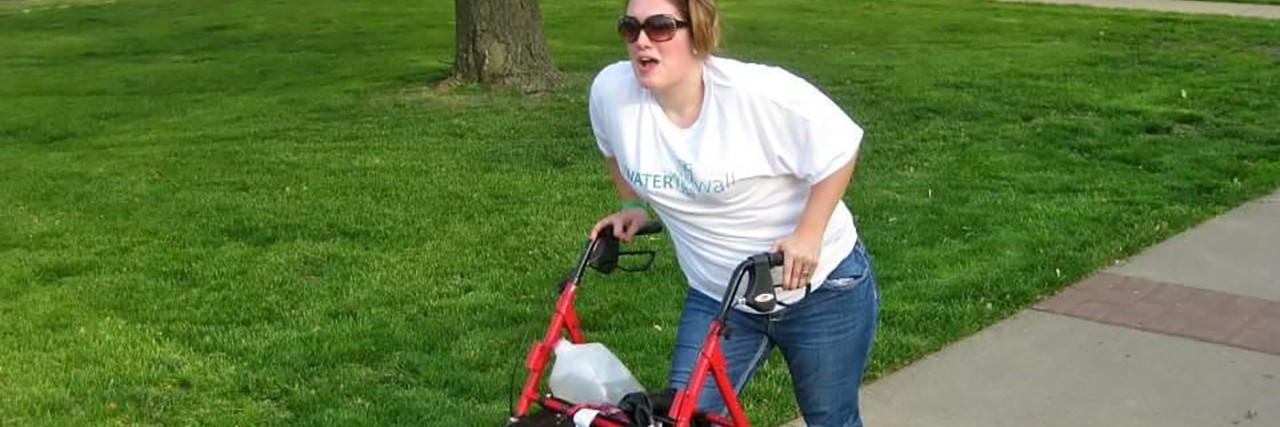 Working Out at the Gym With a Walker