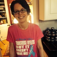 Hilary in her transverse myelitis t-shirt.