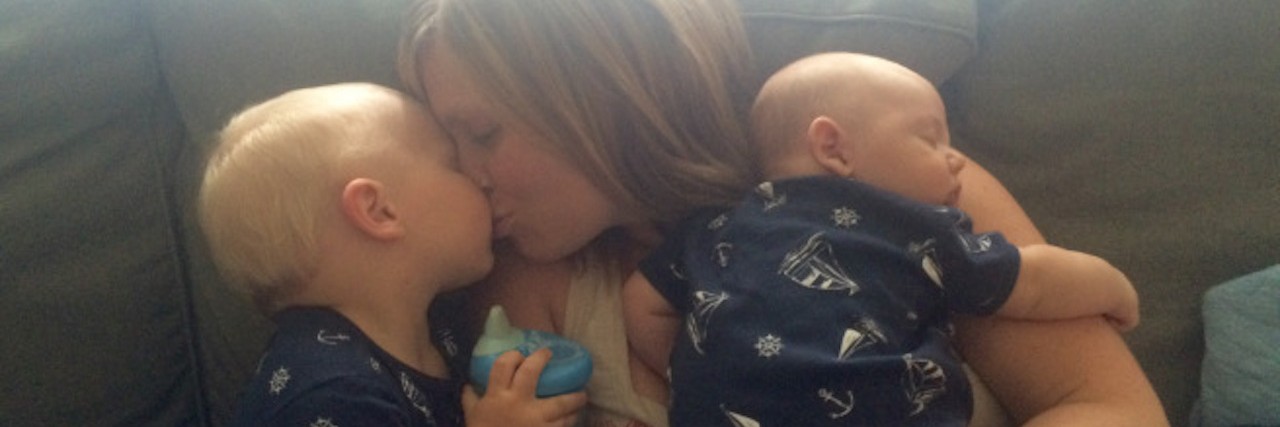 Letter to Moms of Children With Special Needs mom with her two young children