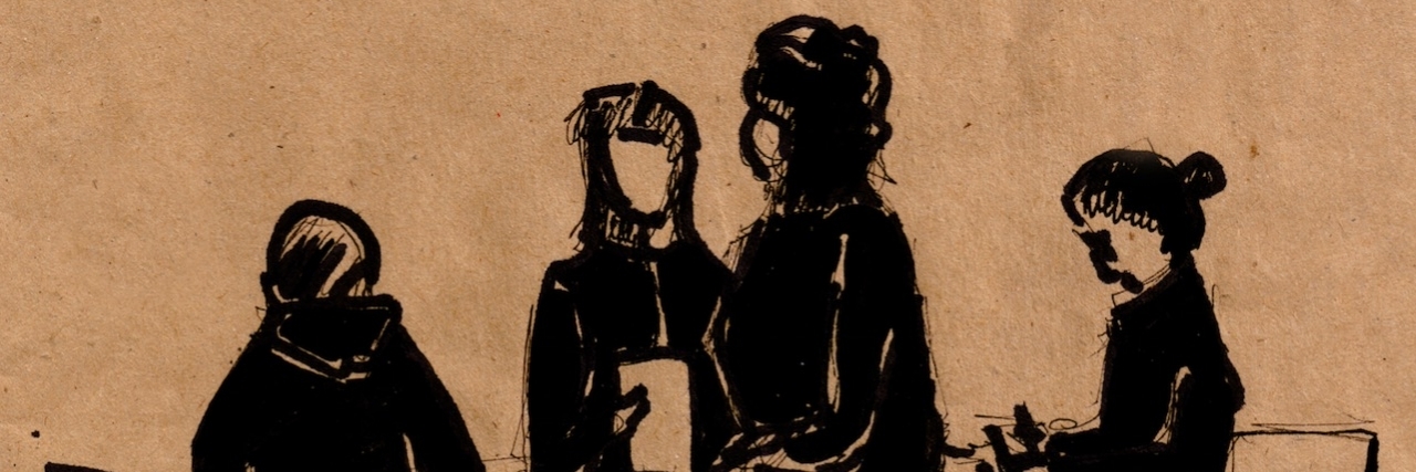 What a Stolen Purse Taught Me About Grief people at funeral