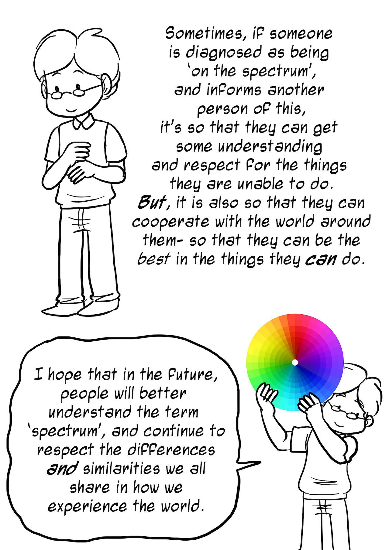 autism spectrum explained as a color wheel