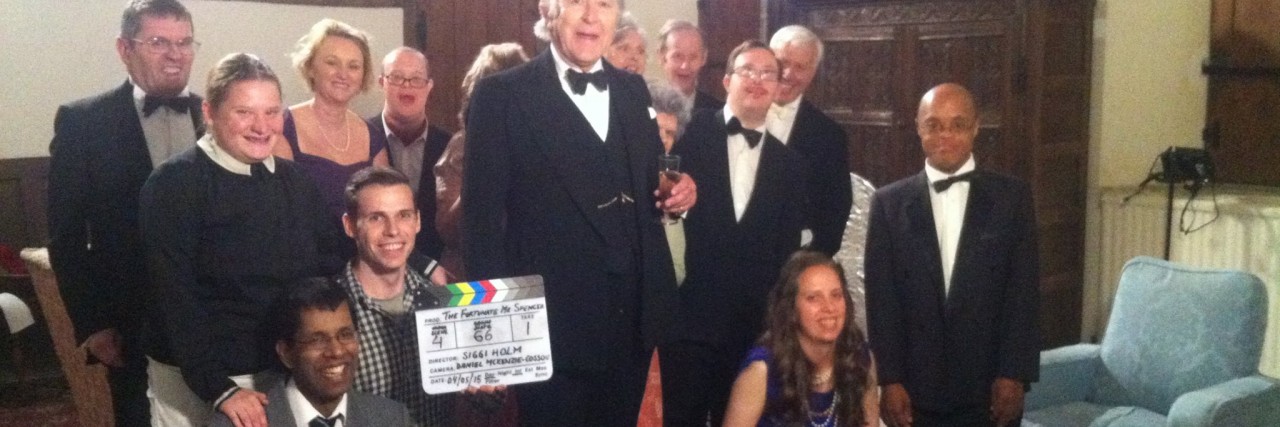 Adults With Learning Difficulties Create Murder Mystery Movie The cast of "The Fortunate Mr. Spencer" on set.