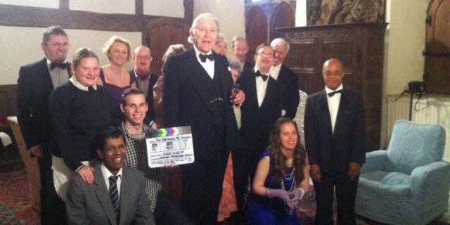 Adults With Learning Difficulties Crowdfund to Make Murder Mystery Movie The cast of "The Fortunate Mr. Spencer" on set.