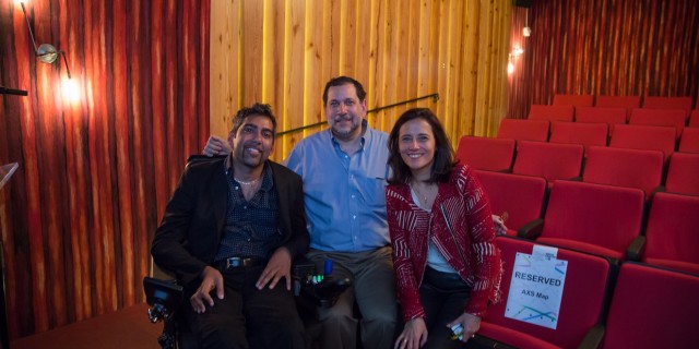 Jason DaSilva and Loren Abdulezer of AXS Map with Joana Vicente of Made In New York Media/IFP.