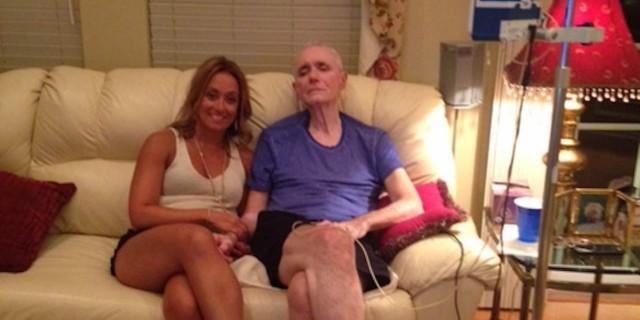 How You Can Help Honor My Dad During National Dysphagia Awareness Month dad and daughter on his birthday