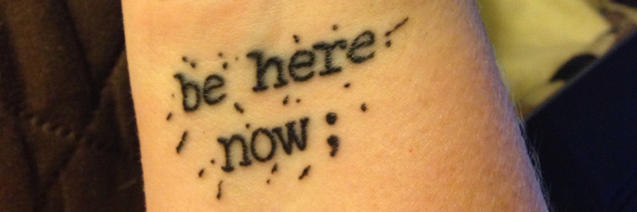 'Be Here Now': The Tattoo That Helps Me Through Anxiety Attacks Sarah's tattoo