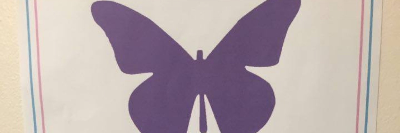 Mom Creates Purple Butterfly Stickers to Indicate Child Loss in a Multiples Pregnancy Purple Butterfly Flier
