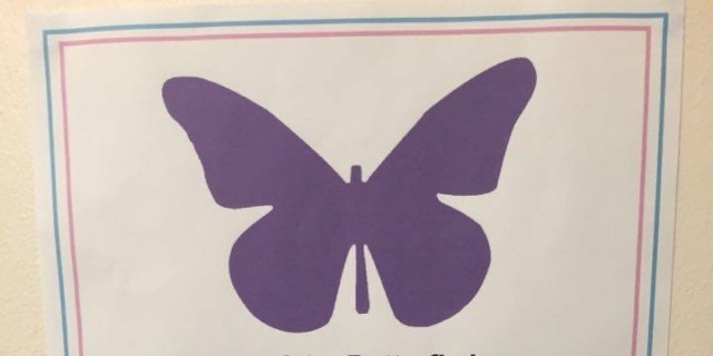 Mom Creates Purple Butterfly Stickers to Indicate Child Loss in a Multiples Pregnancy Purple Butterfly Flier