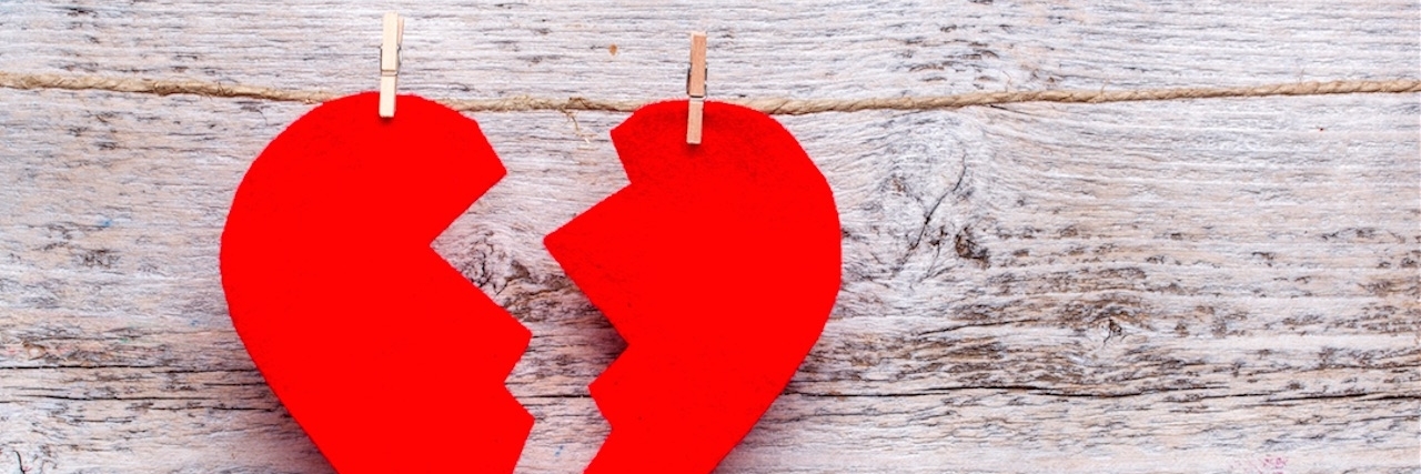 Ending a Relationship While Living With Depression Broken heart on a clothes lines