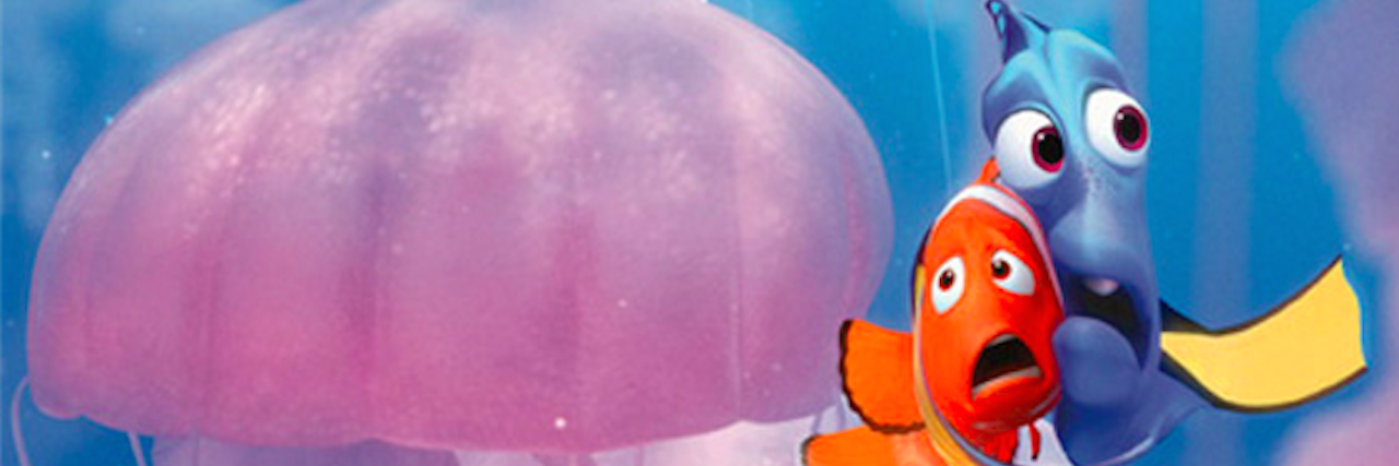 Lessons From 'Finding Dory' as a Person With a Mental Illness Image from Finding Dory: Dory and Nemo hugging each other