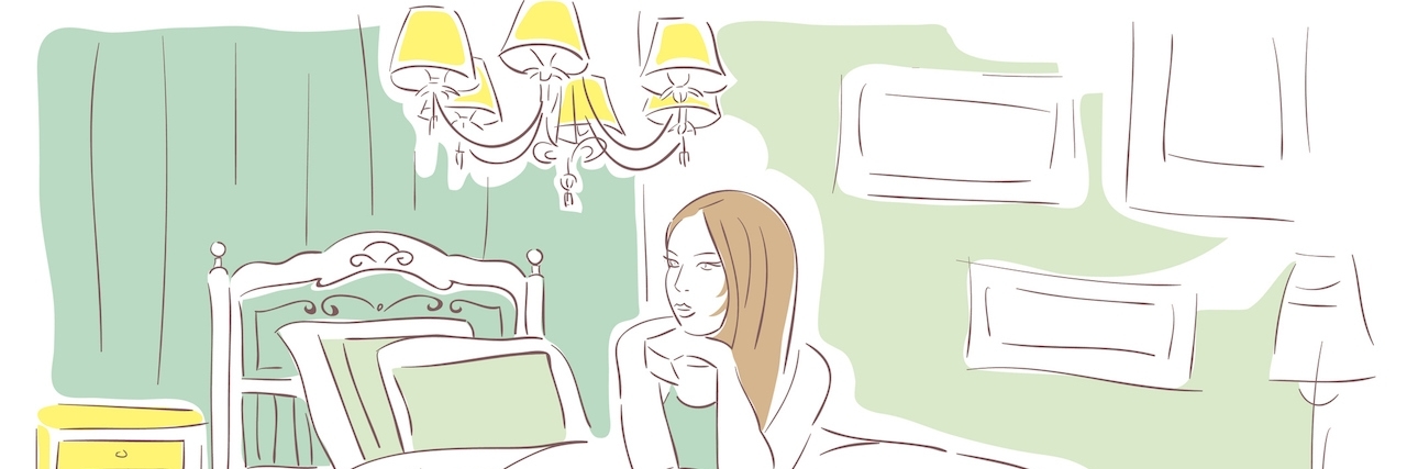 Unhelpful Things to Say to a Depressed Person vector illustration girl in the bedroom