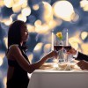 Portrait Of Romantic Couple Toasting Red Wine At Dinner