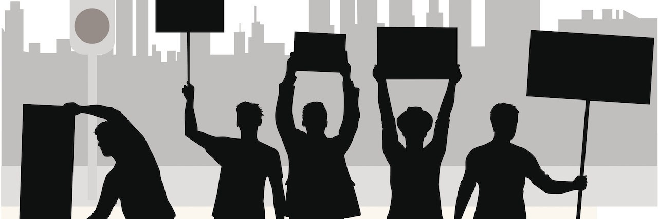 Why Awareness Is Important for People With Diseases black and white drawing of protestors