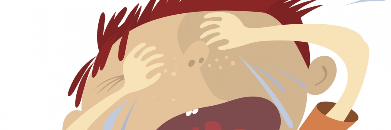 The Myth of Spoiled Children: ADHD Is Not From Bad Parenting Crying child makes a pool of tears