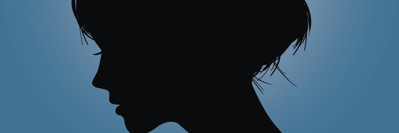 What I Wish Friends and Family Knew About My Depression Silhouette of a woman's head against a blue background