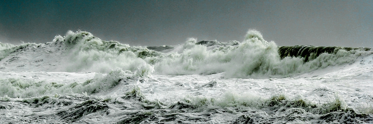 Feeling Like I'm Drowning in the Waves of Depression stormy sea english channel