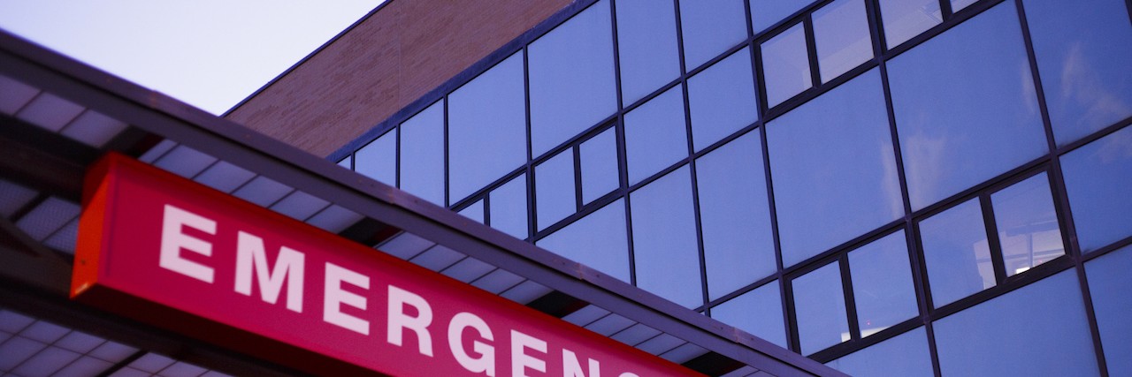 Going to the ER for Feeling Suicidal An emergency department sign.