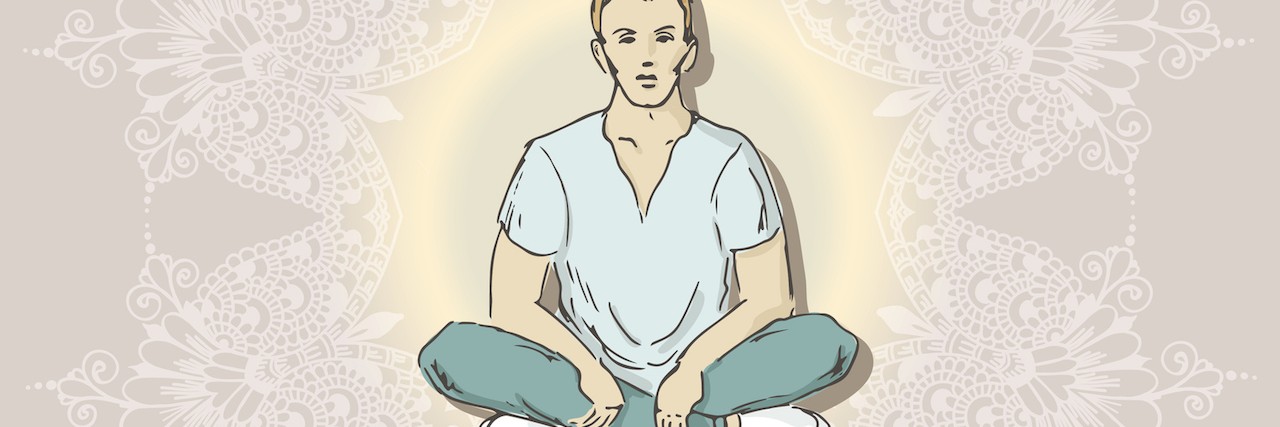 Parenting a Child With an Eating Disorder After Residential Treatment sketch of young boy sitting with his legs folded