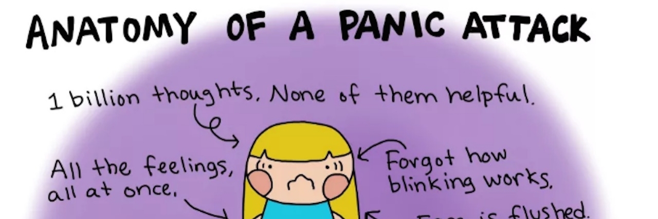 'Introvert Doodles' Marzi Draws About Being an Introvert With Anxiety Chart of a girl having a panic attack