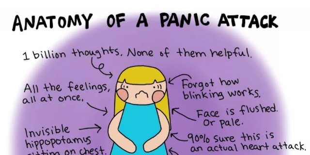 Chart of a girl having a panic attack