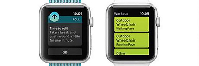 New wheelchair fitness features in Apple watchOS 3.0.