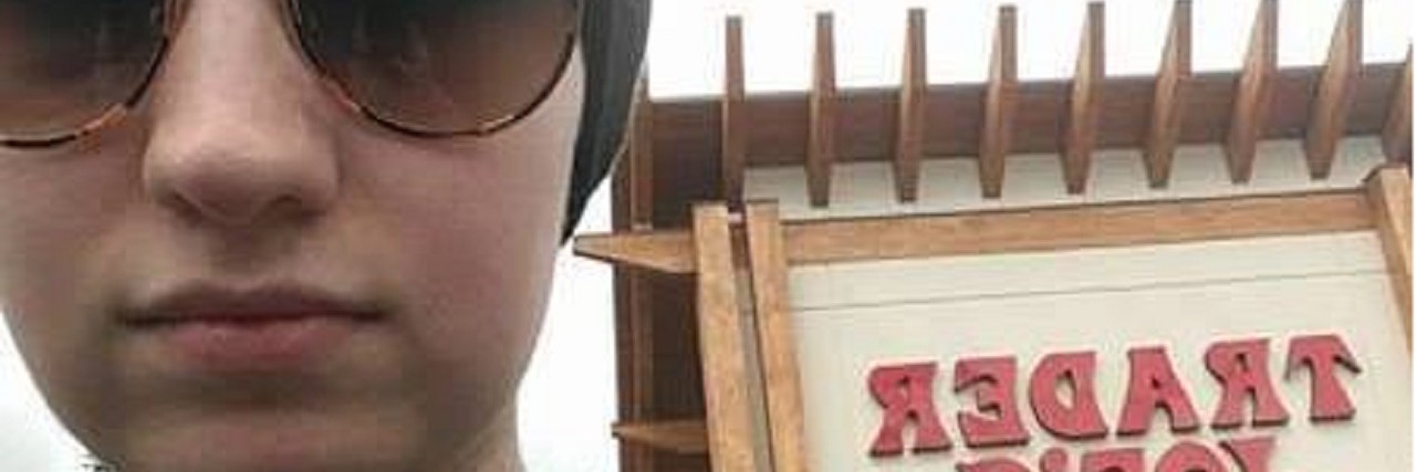 Woman Uses Selfie to Fight and Harassment Selfie of the author outside Trader Joe's