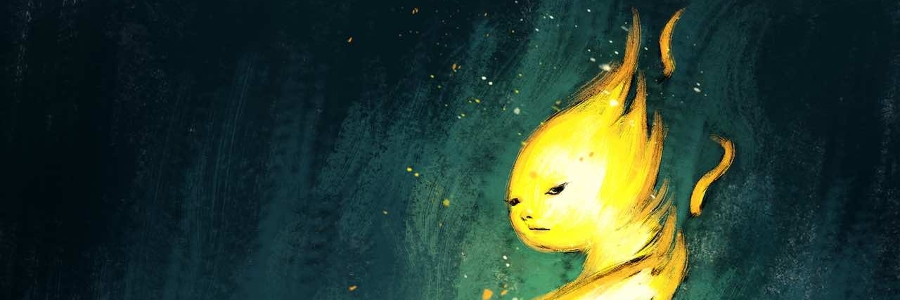 Why You Shouldn't Call People With Bipolar Disorder 'Overdramatic' digital painting of flame girl on the candle, acrylic on canvas texture