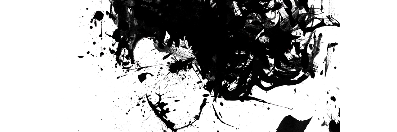 'Smiling Depression:' Being Happy While Depressed ink blot woman