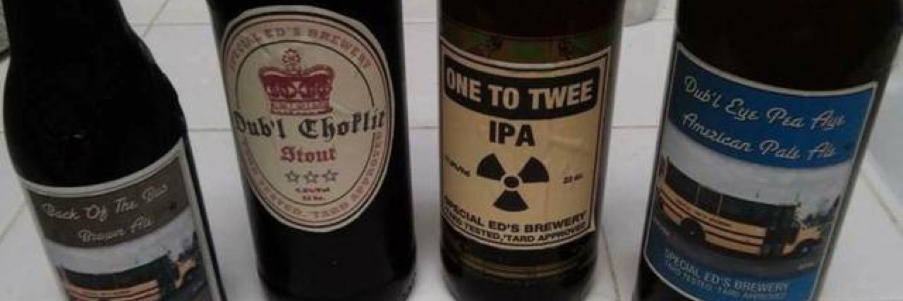 Special Ed's Brewery Is Drawing Criticism for Insensitive Branding Beer bottles from Special Ed's Brewery
