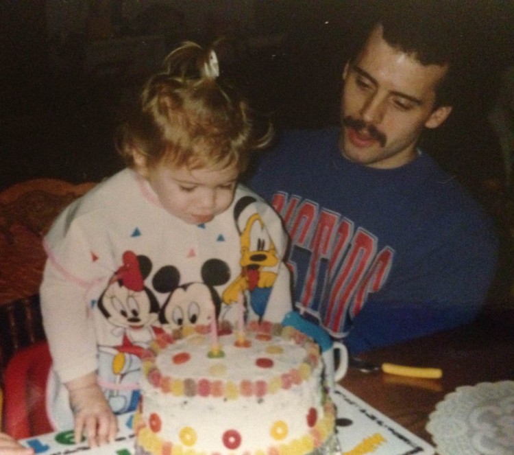 madelyn as a child with her father