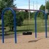 the tire swing at the playground