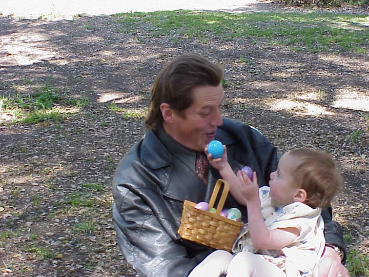 My dad with my little sister (1999)