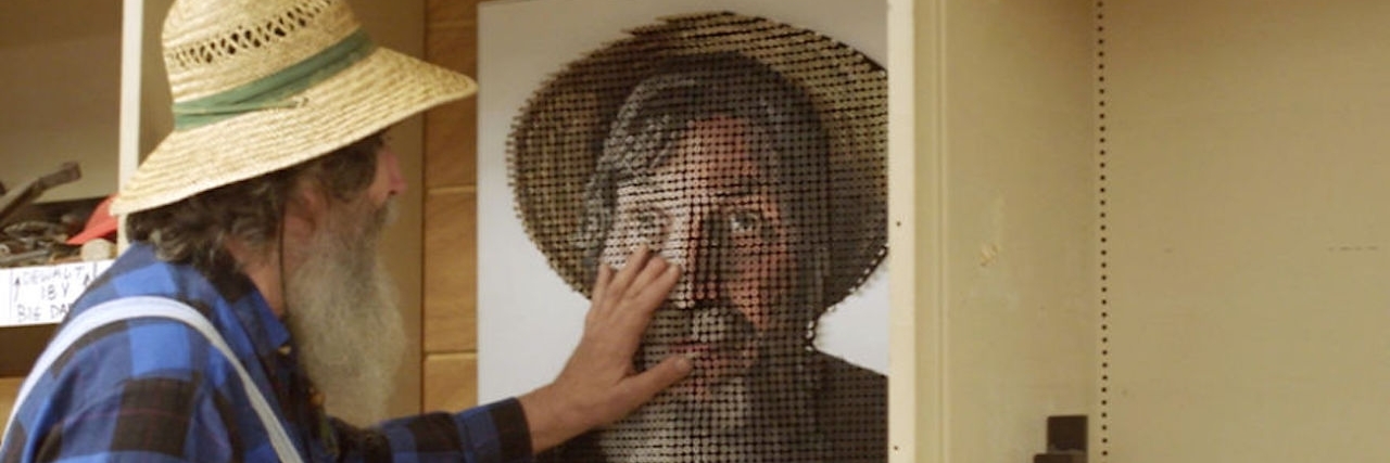 'Please Touch the Art' Lets Blind People 'See' Tactile Art George Wurtzel Touching His Portrait for First Time