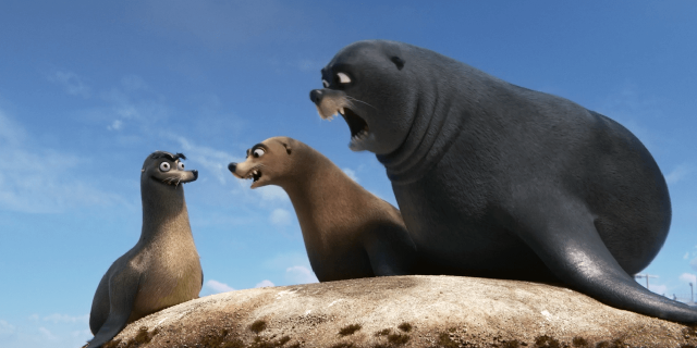 Gerald, Fluke, and Rudder from Finding Dory.