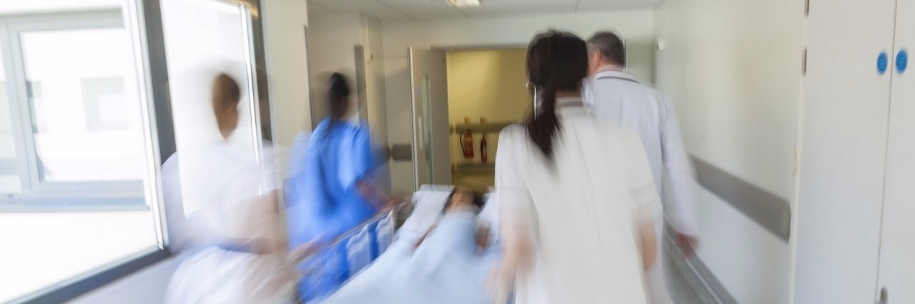 patient on stretcher in the emergency room
