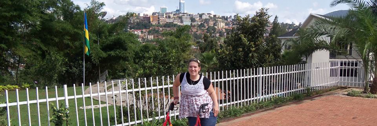 5 Lessons I Learned on a Summer Road Trip With My Walker Erin enjoying her vacation.