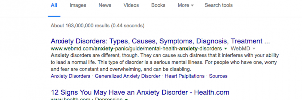 If My Friends Google 'Anxiety' google search of anxiety