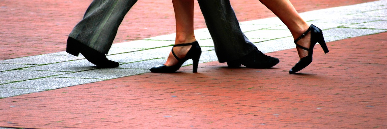 'Dancing With Suicide' After Daughter's Suicide Attempt The legs of a couple dancing