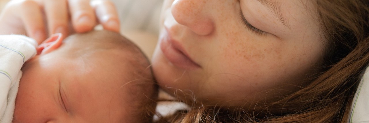 Sleeping Baby and Mother